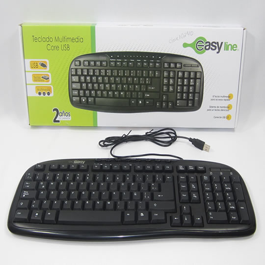 TECLADO MULTIMEDIA CORE USB 993384 EASY LINE                