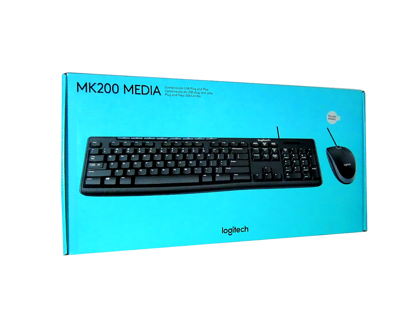 KIT TECLADO MULTIMEDIA Y  MOUSE  LOGITECH MK200 USB         