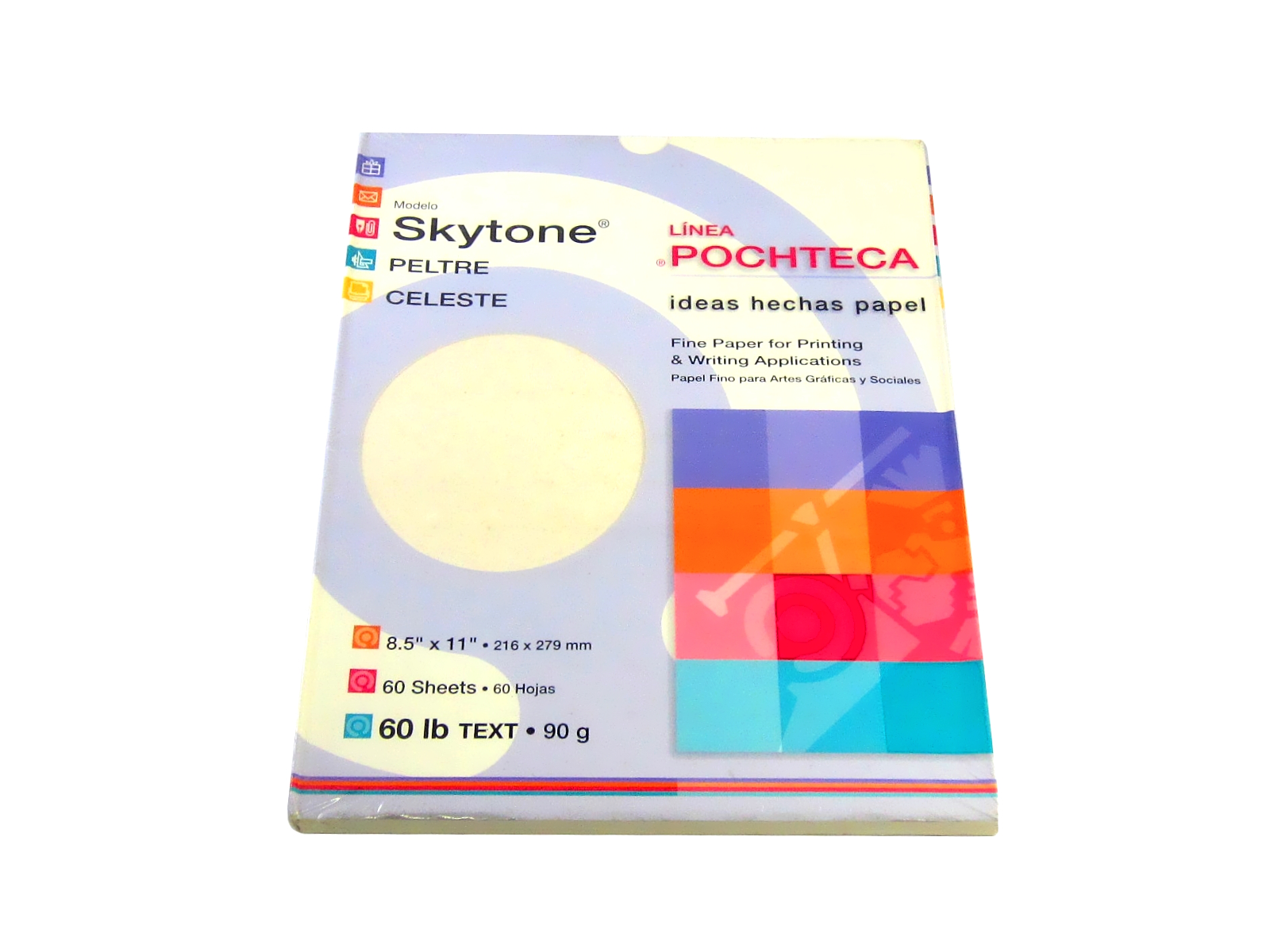 PAPEL CARTA SKYTONE PELTRE CELE 90GMS C/50 POCHTECA         