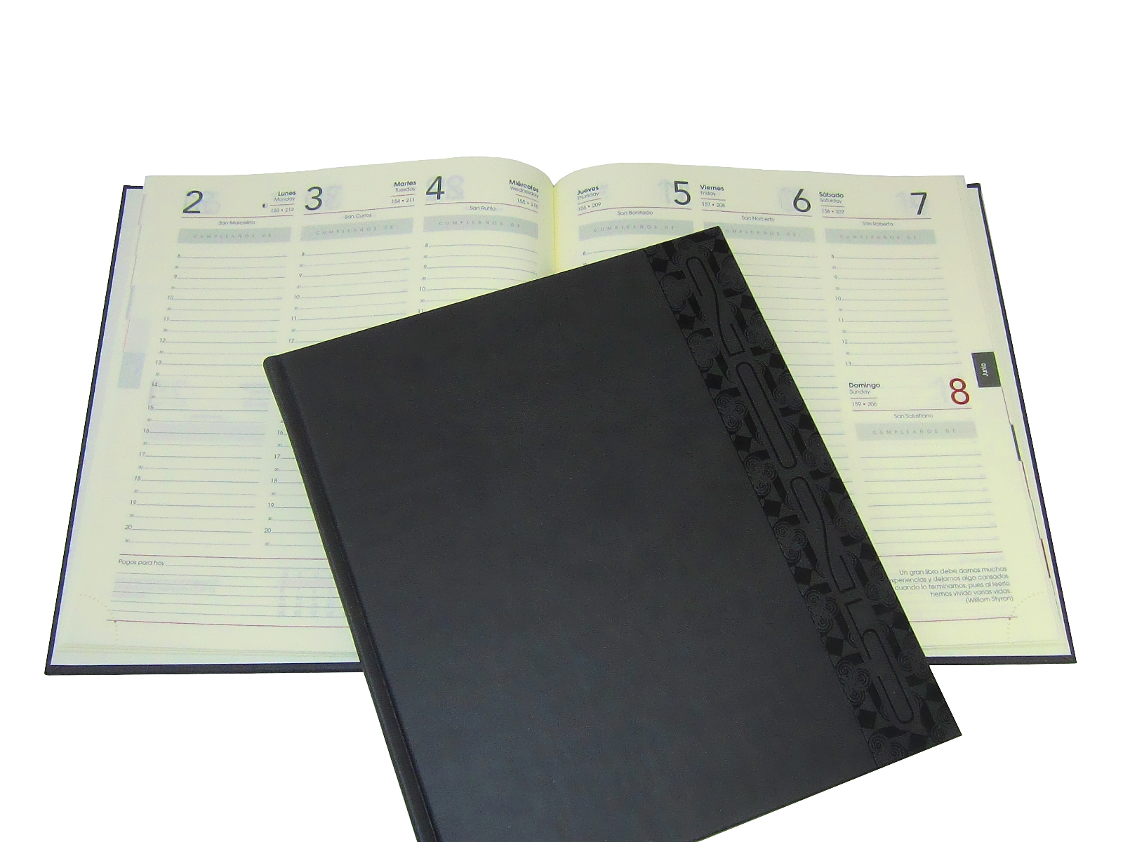 AGENDA EJECUTIVA 20X23 A-33 GRIS OBSCURO 2025 AVANTE        