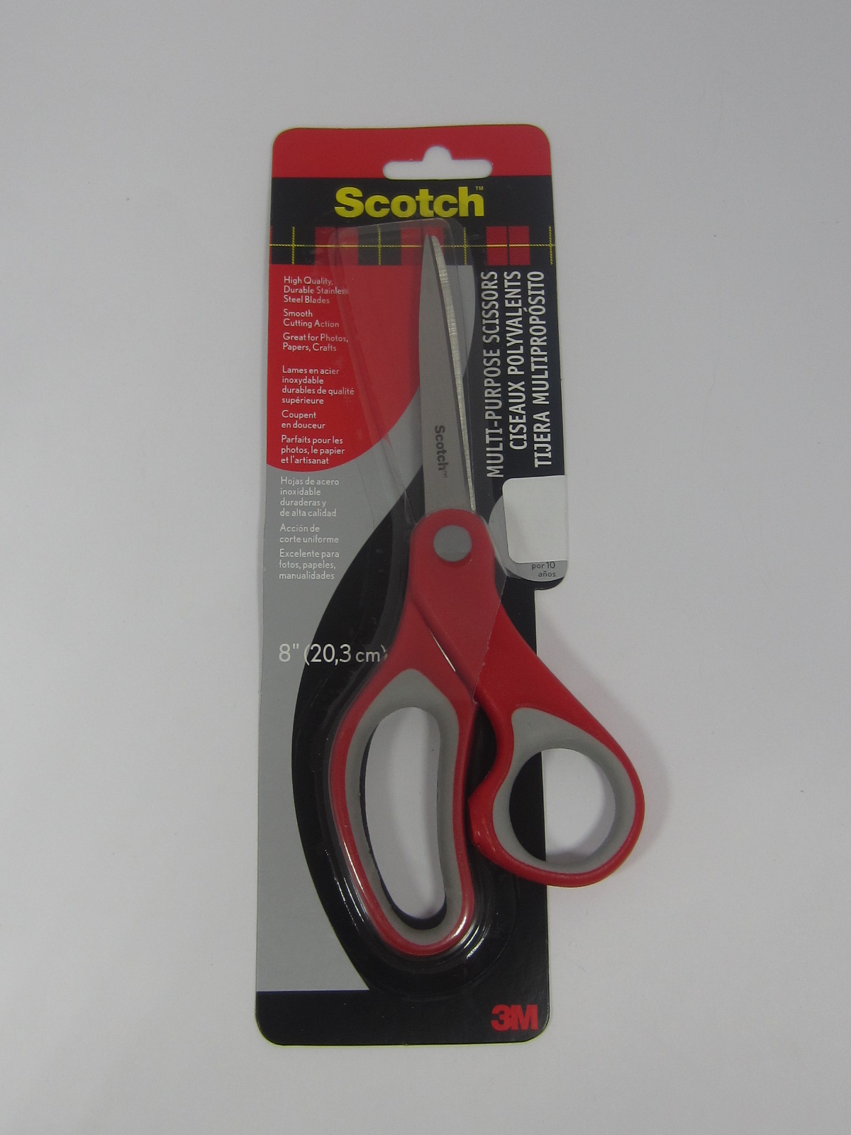 TIJERA ACERO INOXIDABLE MANGO PLASTICO 8 MULTIUSOS SCOTCH 3M