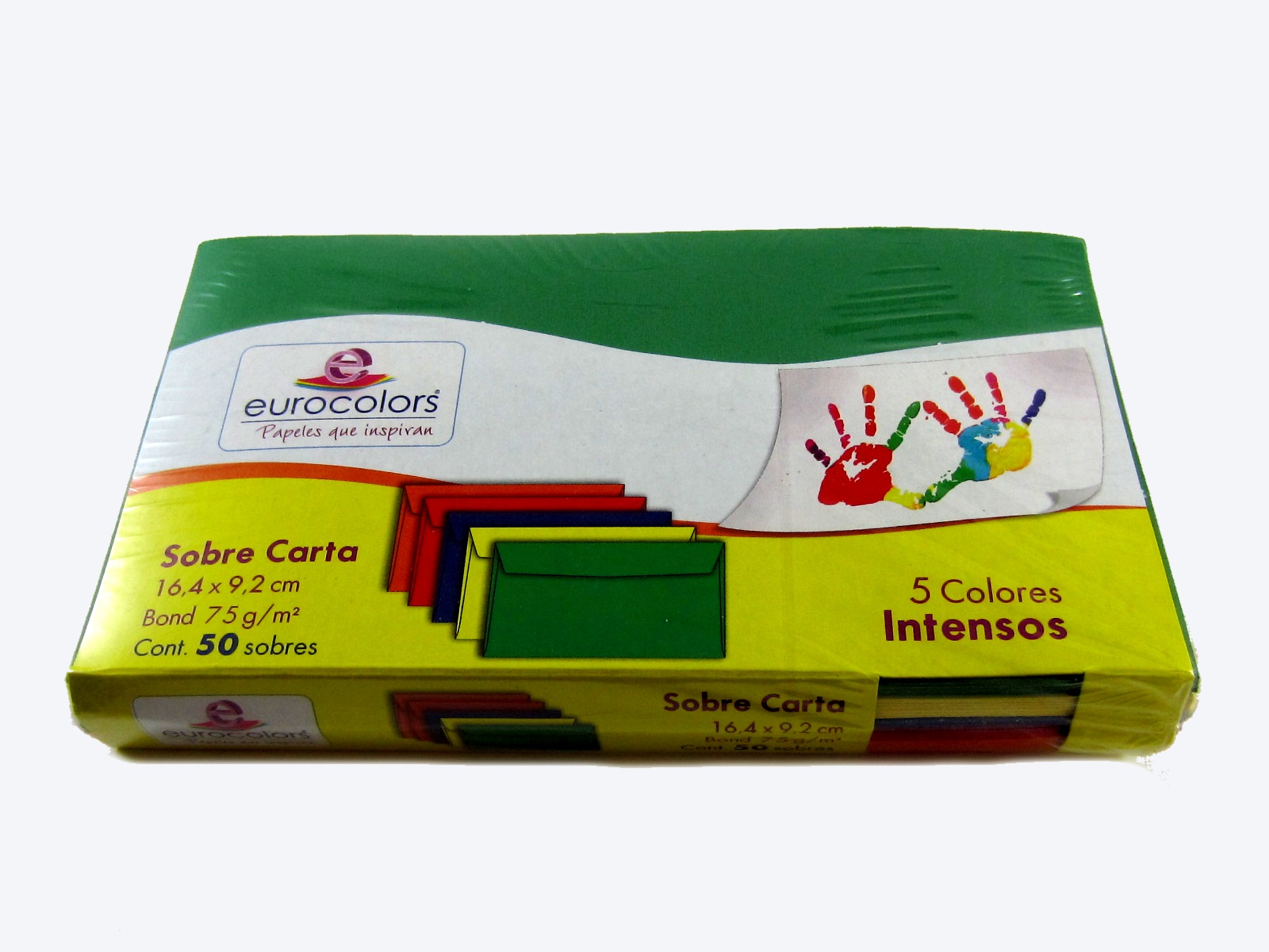 SOBRES EUROCOLORS CARTA ARCOIRIS 5 COLS PAQ C/50 HA0220     
