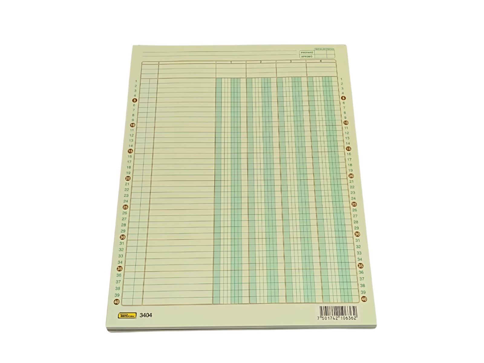 BLOCK PRINTAFORM B-3404 TABULAR CONCEPTO Y 4 COLUMNAS C/50  