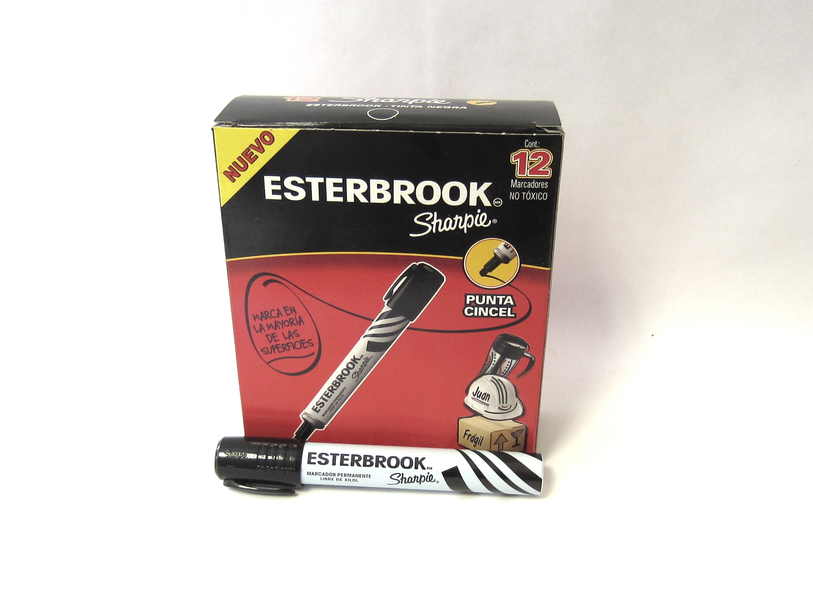 MARCADOR ESTERBROOK SCR NEGRO C/12                          