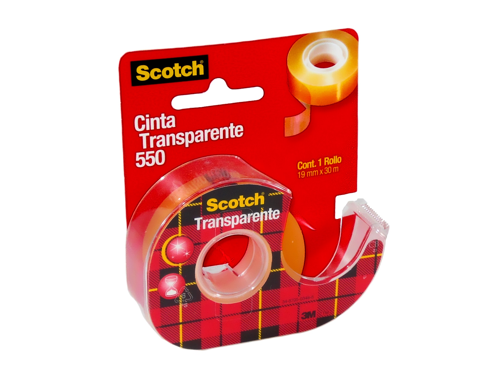 CINTA TRANSPARENTE 19 MM X 32.9M  C/DESPACHADOR 550 SCOTCH  