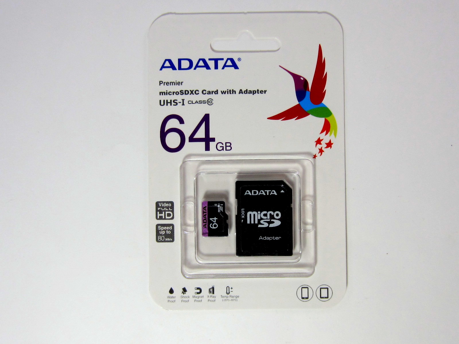 MEMORIA MICRO SD 64GB ADATA CLASE10                         