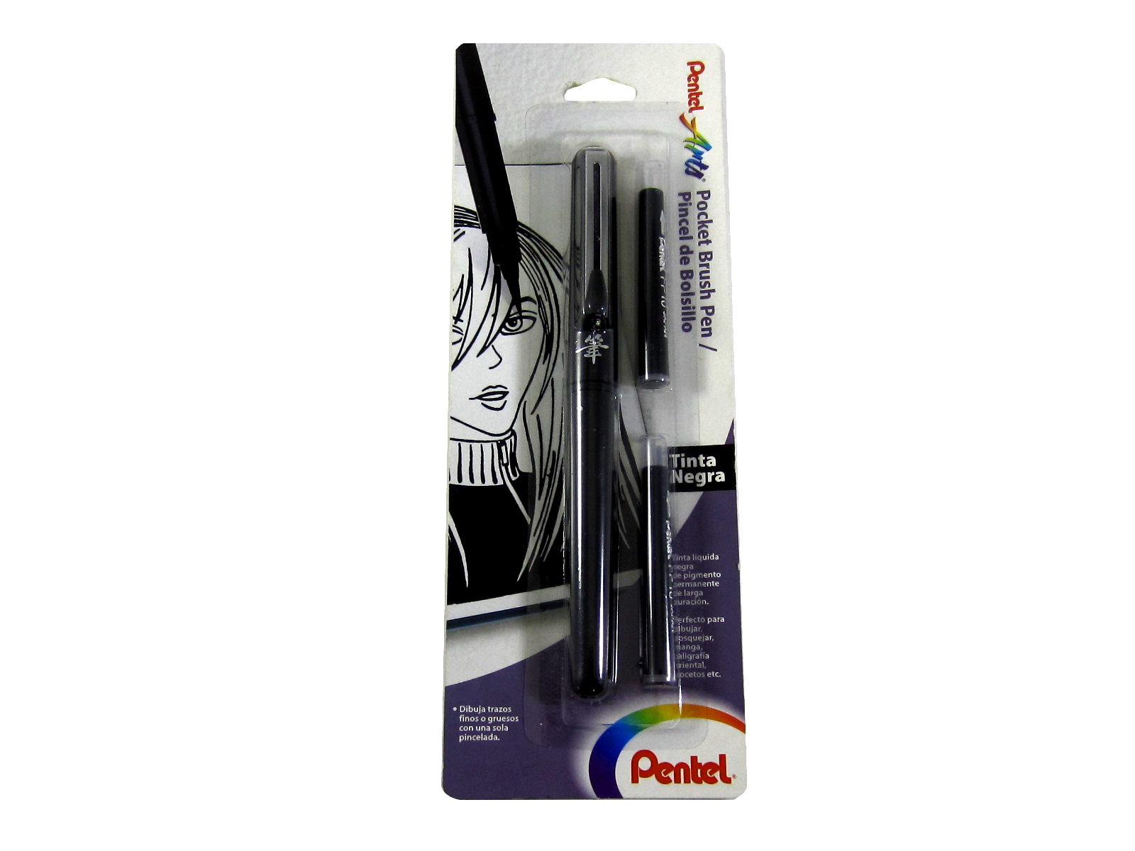 PINCEL DE BOLSILLO BLISTER CUERPO Y 2 CA GFKP3BP-A PENTEL   