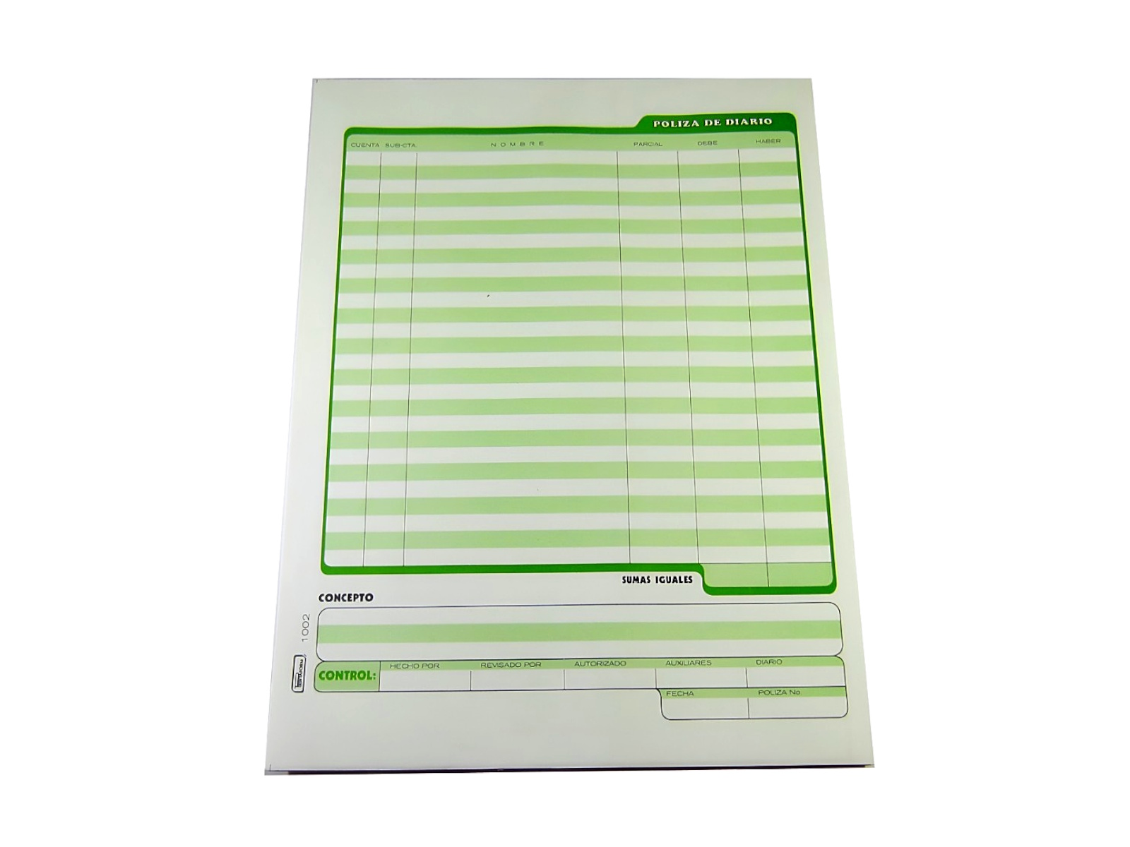 BLOCK PRINTAFORM B-1002 POLIZA DIARIO ESC MANO CTA 50HJS    