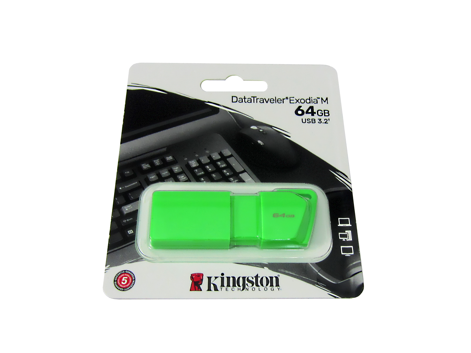 MEMORIA USB 64GB 3.2 GEN1 VERDE KINGSTON KC-U2L64-7LG       