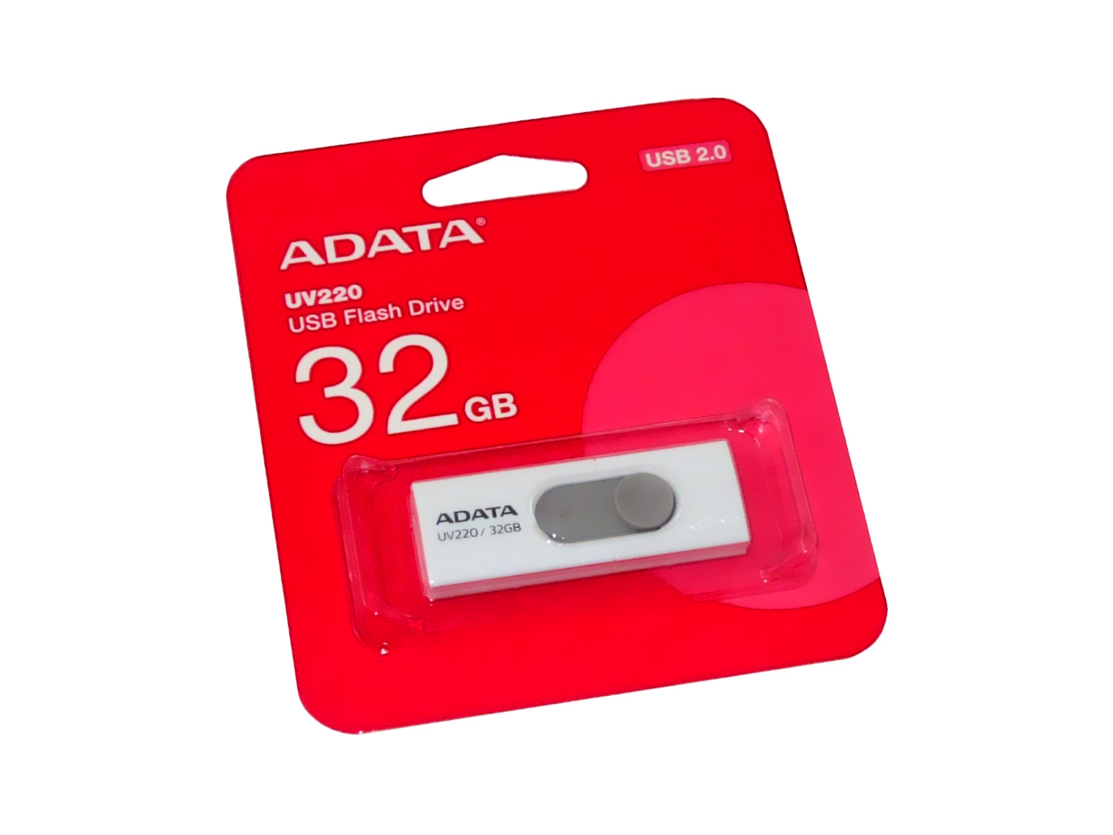 MEMORIA USB ADATA UV220 32GB BLANCO GRIS 2.0                