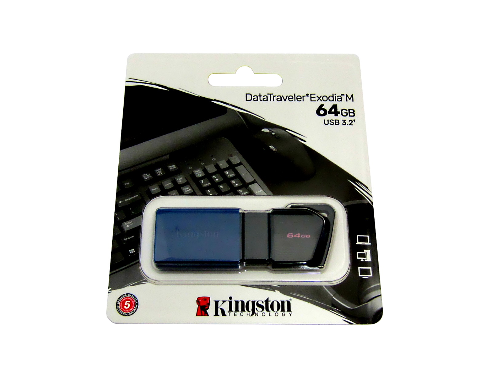 MEMORIA USB 3.2 64GB KINGSTON NEGRO-AZUL DTXM/64GB          