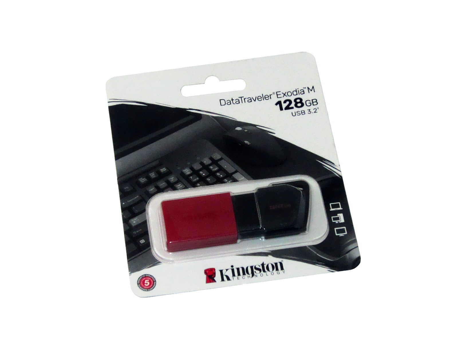 MEMORIA USB 128GB DTXM/128GB KINGSTON NEGRO-ROJO            
