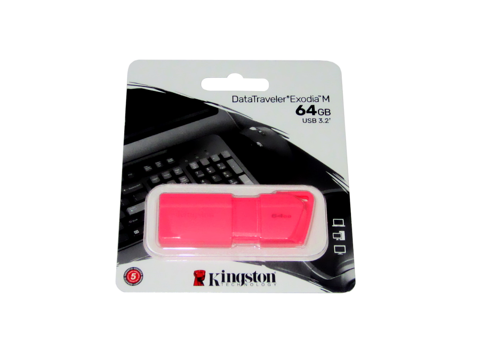 MEMORIA USB 64GB 3.2 GEN1 ROSA KINGSTON KC-U2L64-7LN        