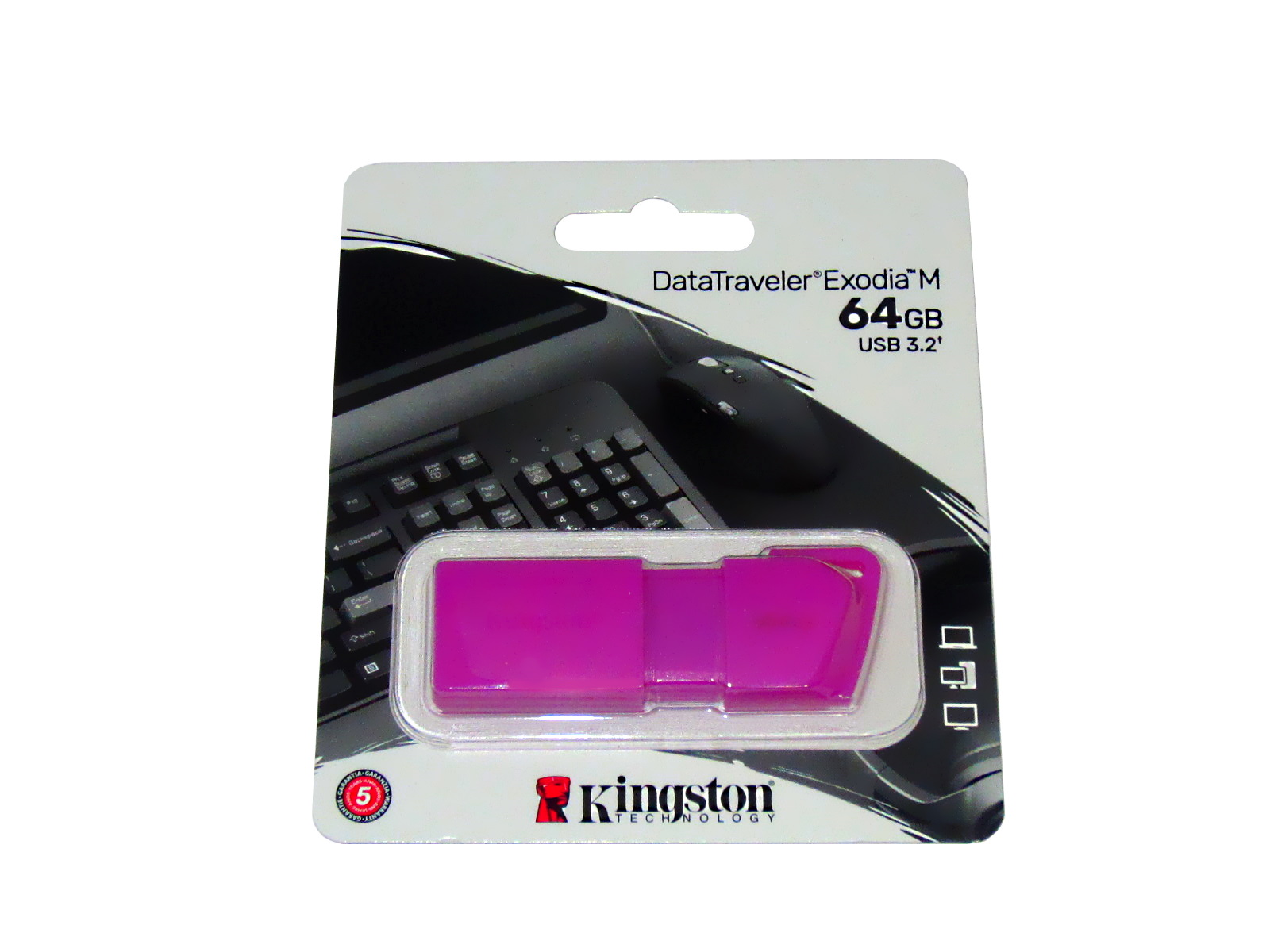MEMORIA USB 64GB 3.2 GEN 1 MORADO KINGSTON KC-U2L64-7LP     
