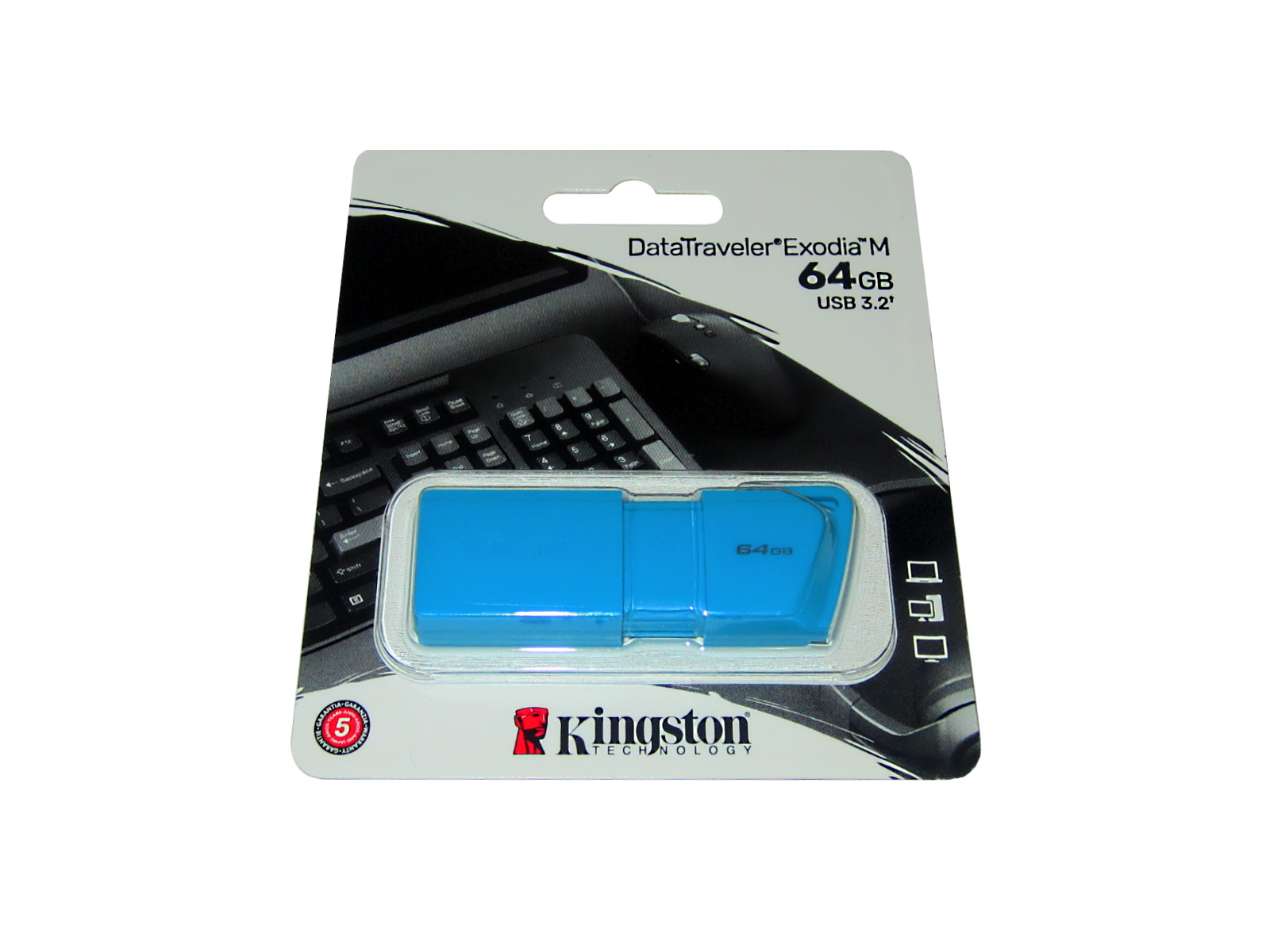 MEMORIA USB 64GB 3.2 GEN1 TURQUESA KINGSTON KC-U2L64-7LB    