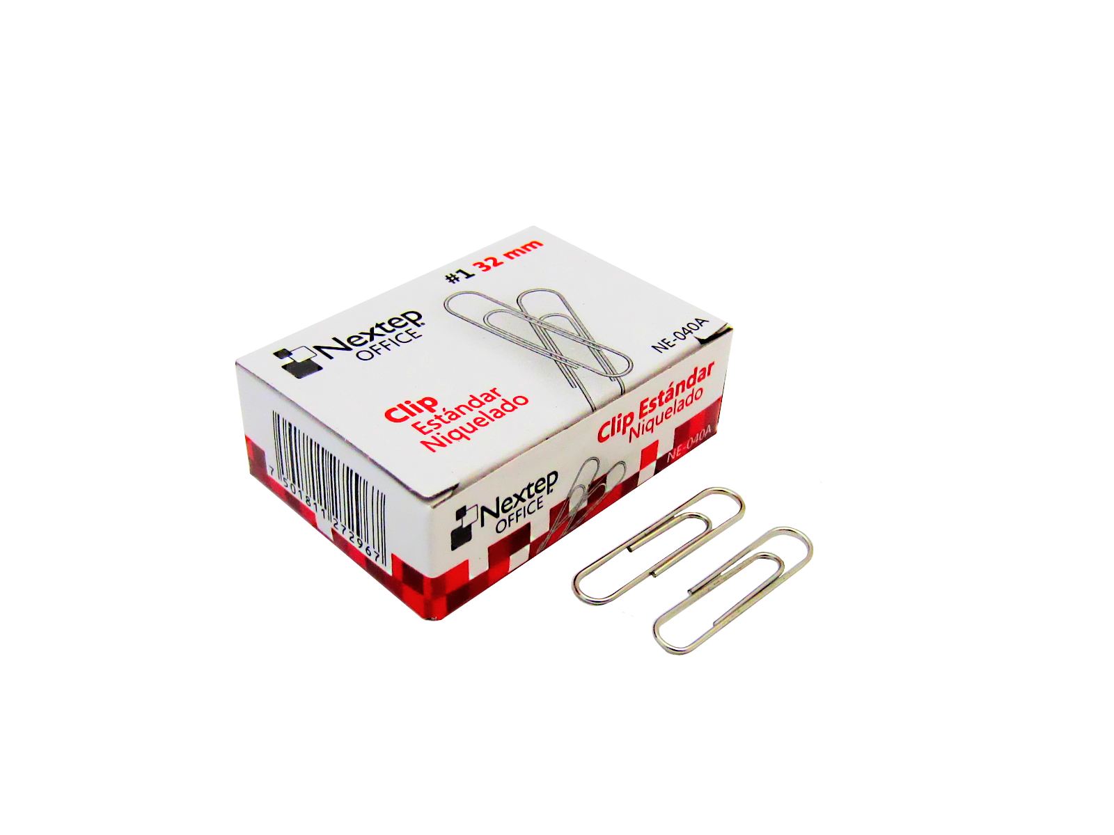 CLIP ESTÁNDAR NIQUELADO #1 32MM C/100 NEXTEP NE-040A        