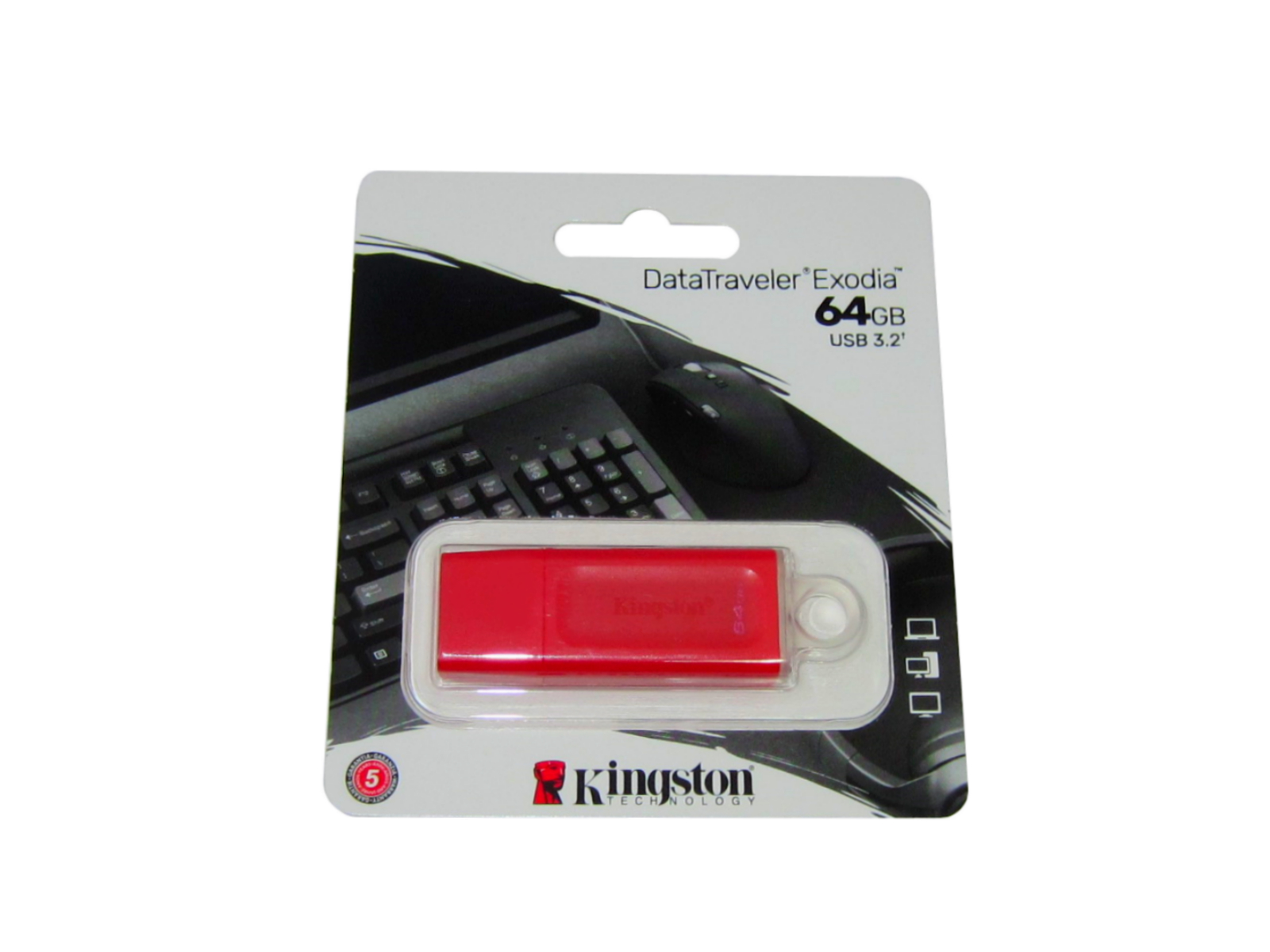 MEMORIA USB 64GB ROJO 3.2 KINGSTON KC-U2G64-7GR             