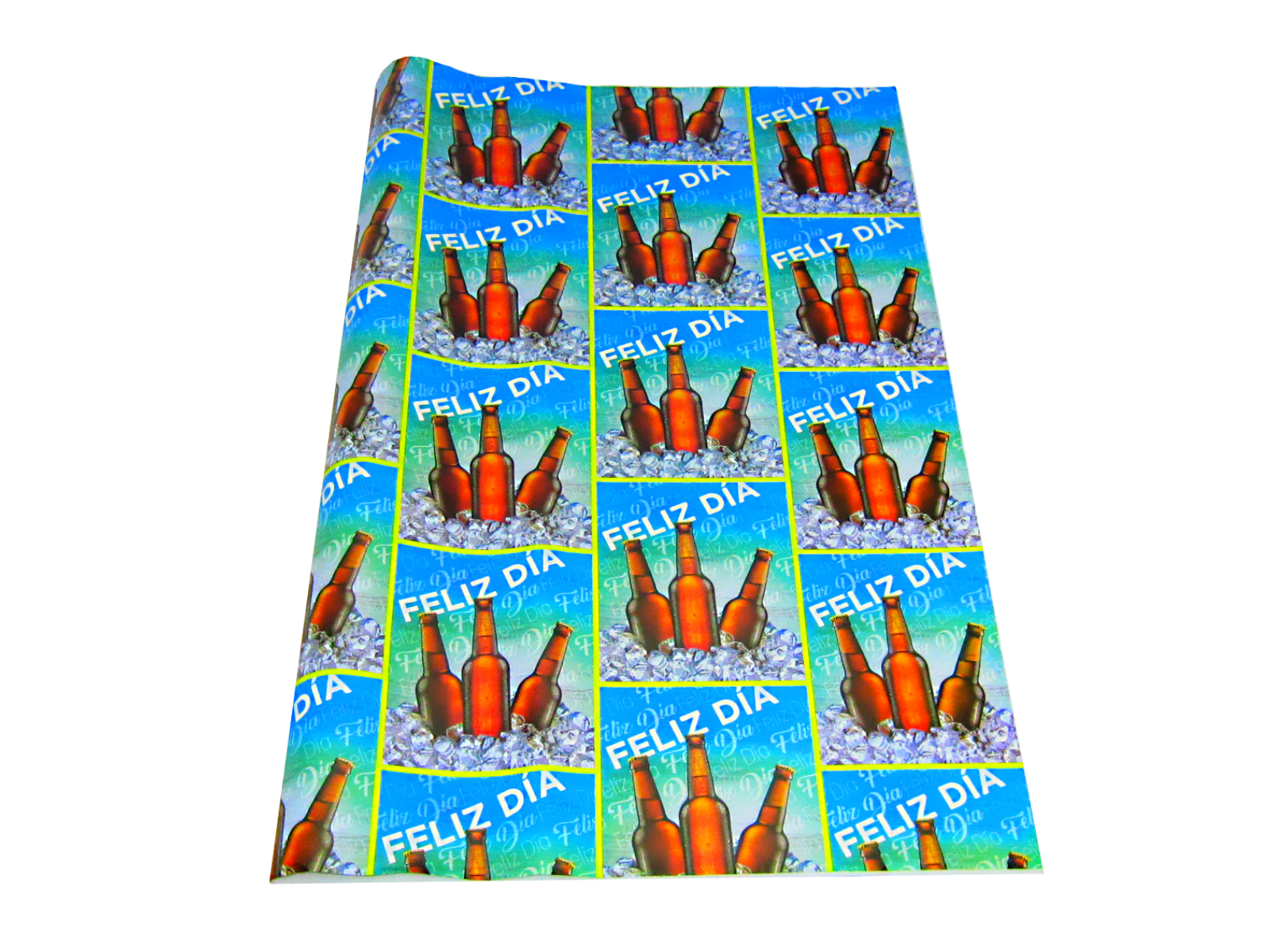 PAPEL REGALO COUCHE 930-6776 CERVEZA FELIZ DIA              