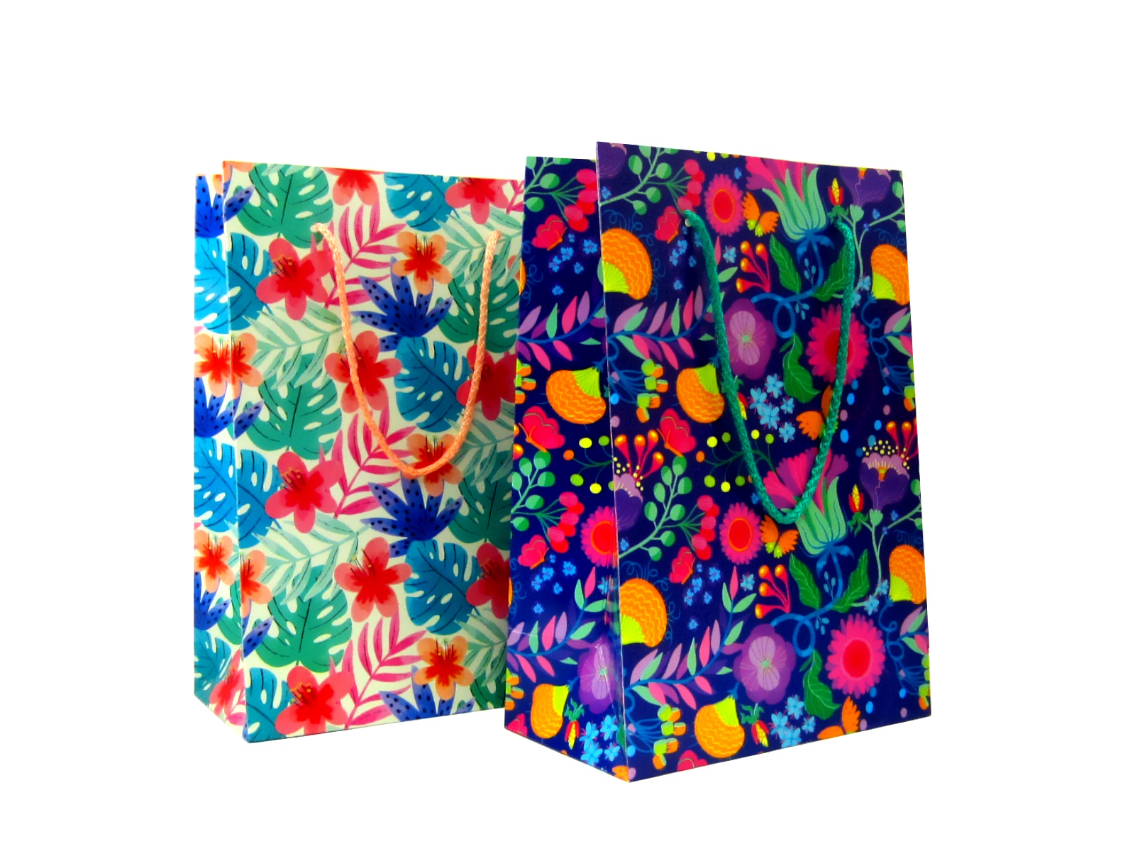 BOLSA DE REGALO MEDIANA PATRON FLORES MODELO 5899           