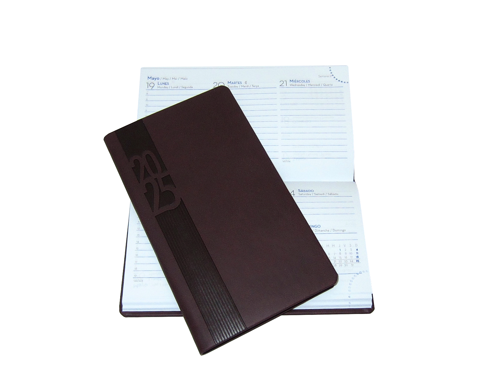 AGENDA INGLESA TUCSON 8X14 A-41 MARRON 2025 AVANTE          