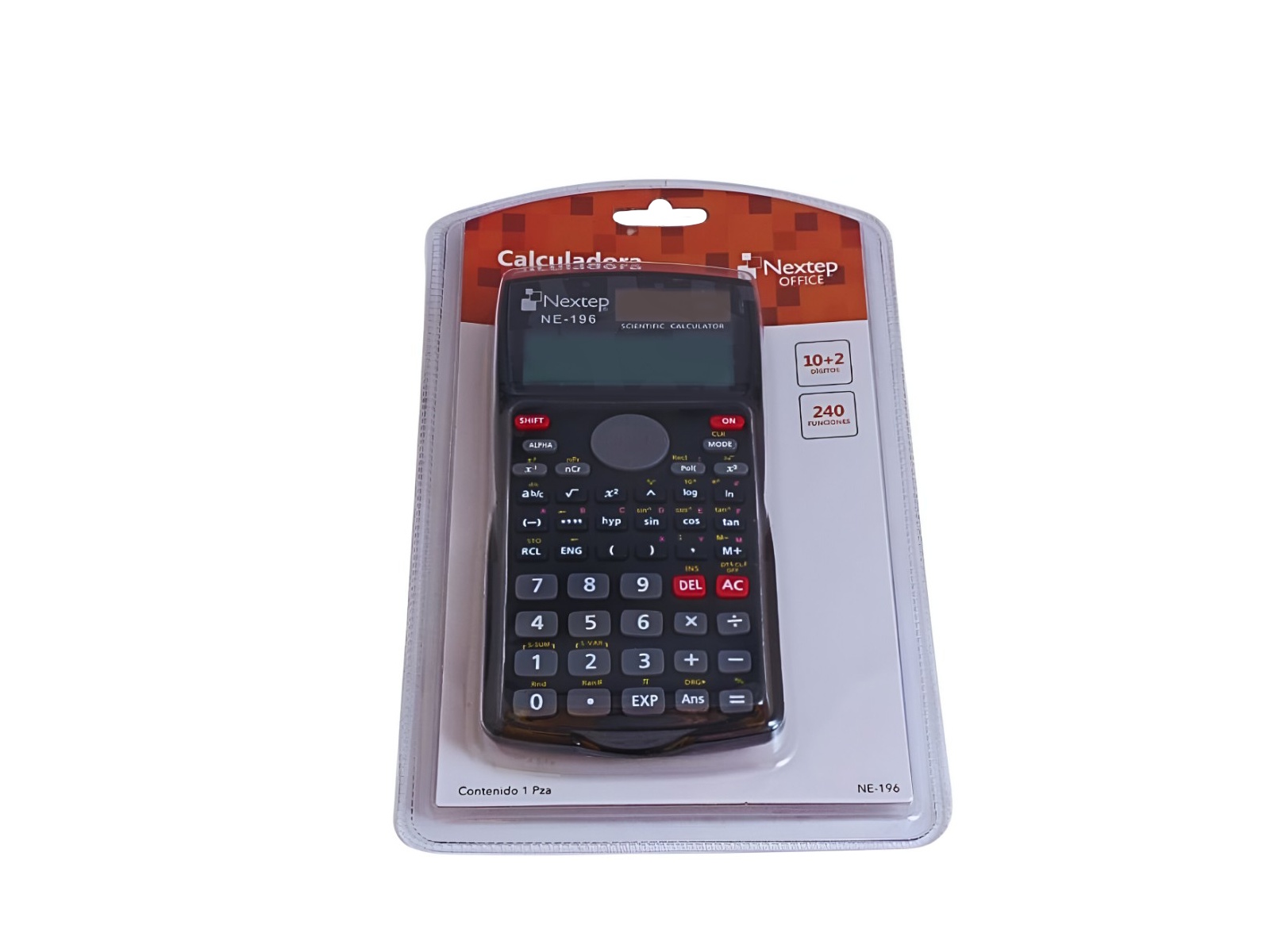 CALCULADORA CIENTÍFICA 10+2 DÍG DOBLE LÍNEA NE-196 NEXTEP   