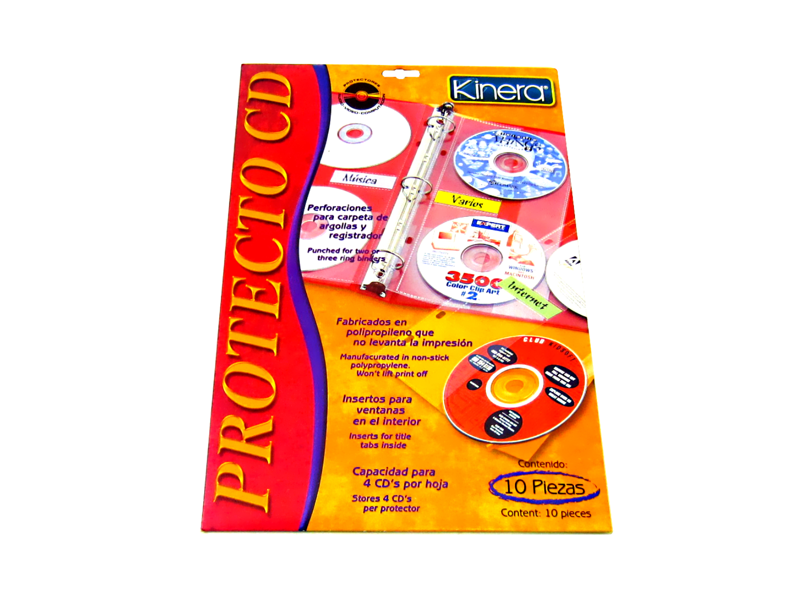 MICA PROTECTOR CD P/4 BSA C/10 PZS.KINERA 374               