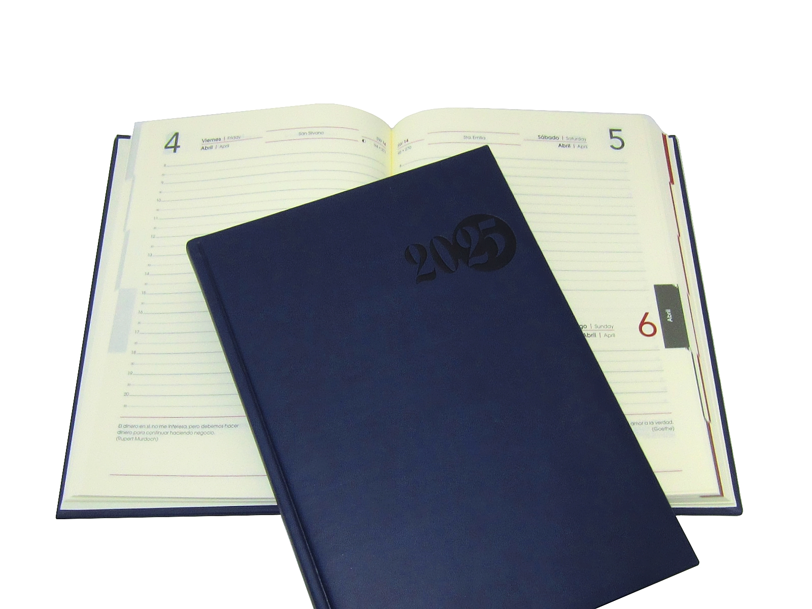 AGENDA ESPAÑOLA TUCSON 17X24 A-51 AZUL FTE 2025 AVANTE      