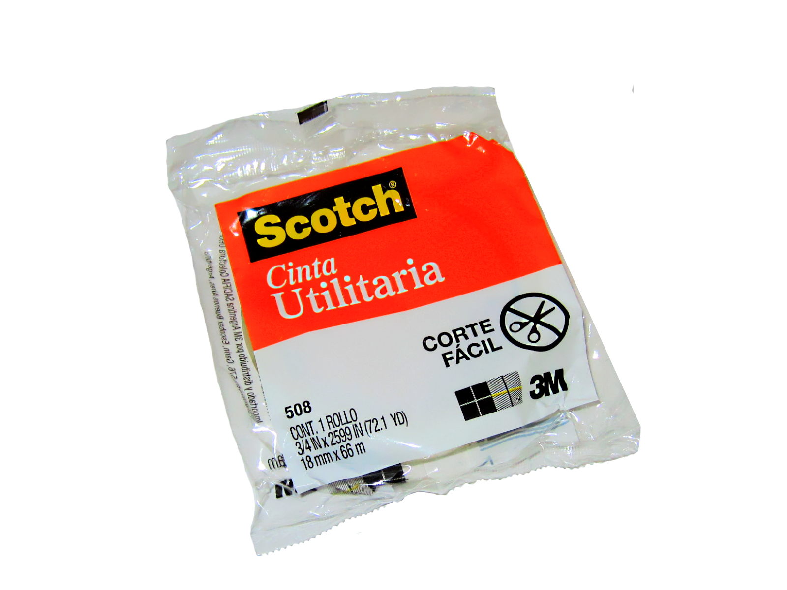 CINTA SCOTCH TRANSPARENTE CORTE FACIL 508 18 X 65 3/4